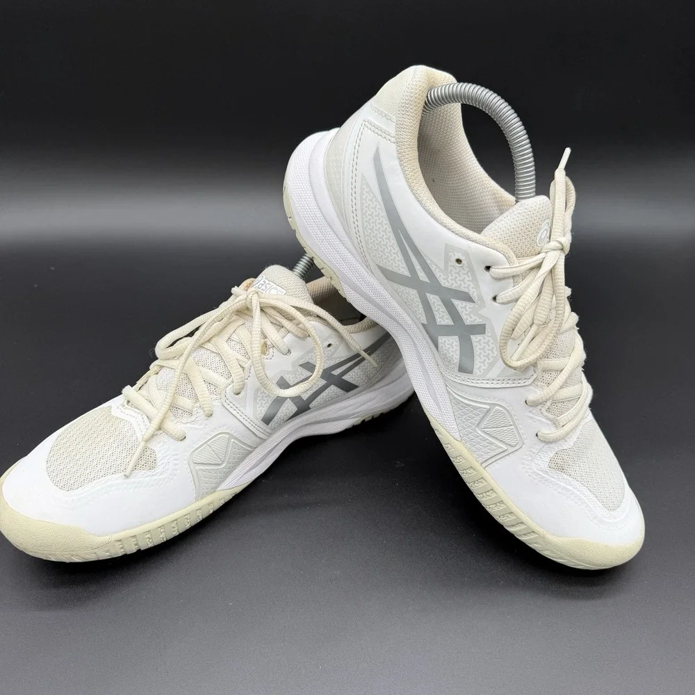 Asics Gel-Challenger White Silver Tennis Shoe Women's Size 9.5 Pickle Ball